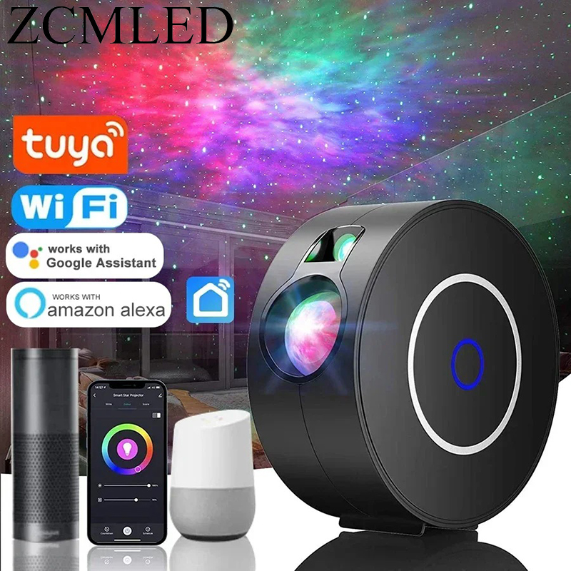 Planetarium Projector Home - Tuya-Inteligente Aurora Galaxy Starry Sky Projetor,