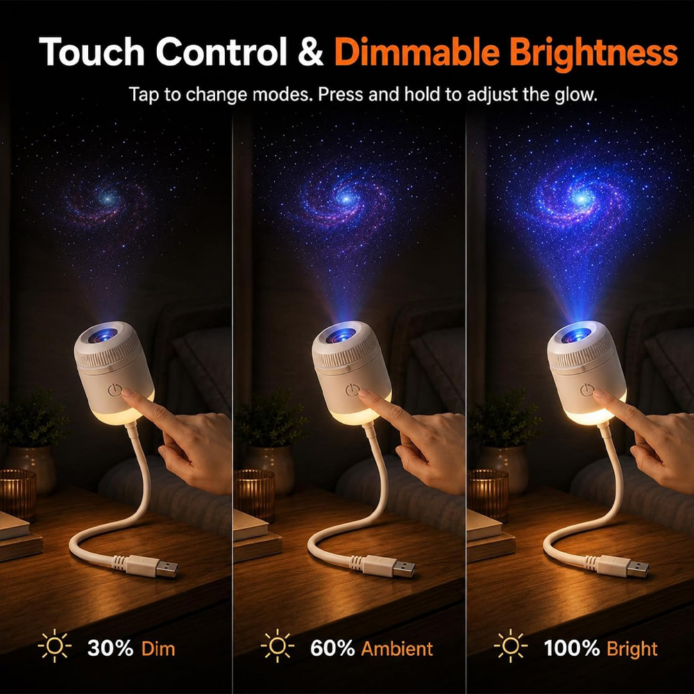 Planetarium Projector Home - Projetor de Céu Estrelado Galáctico Rotativo