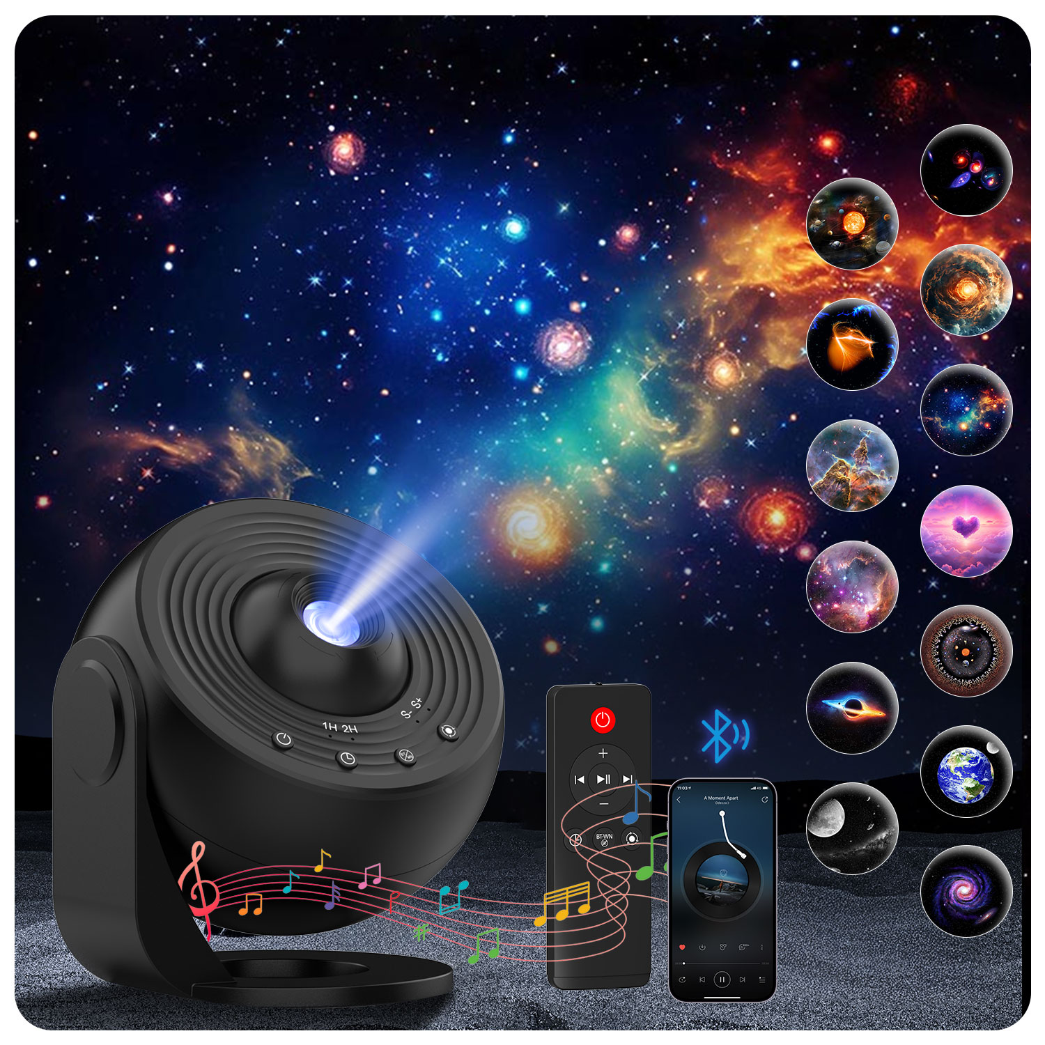 Planetarium Projector Home - Projetor de Estrelas Galaxy Pro, Luz