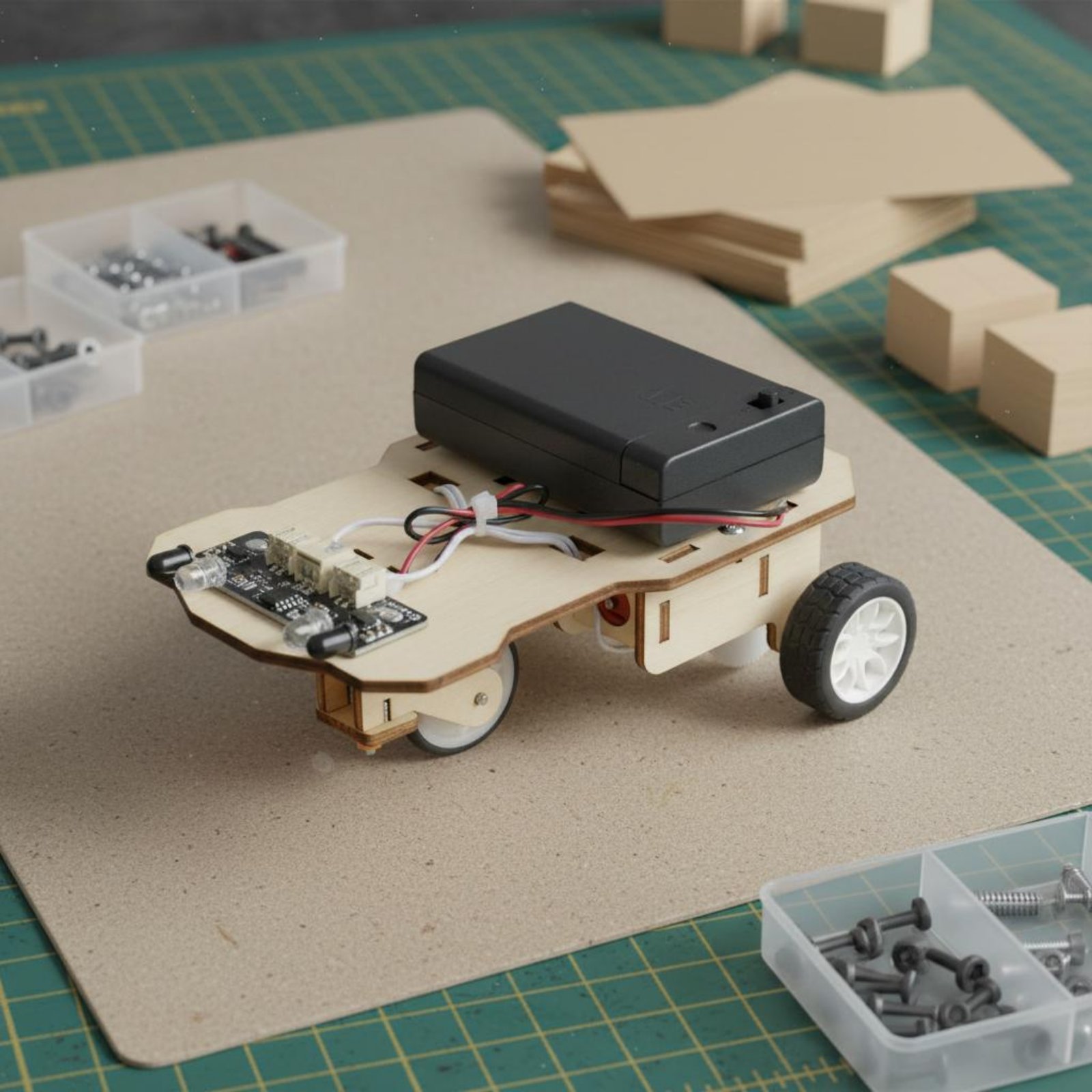 Science Kit - Kit de Veículo Inteligente de Madeira