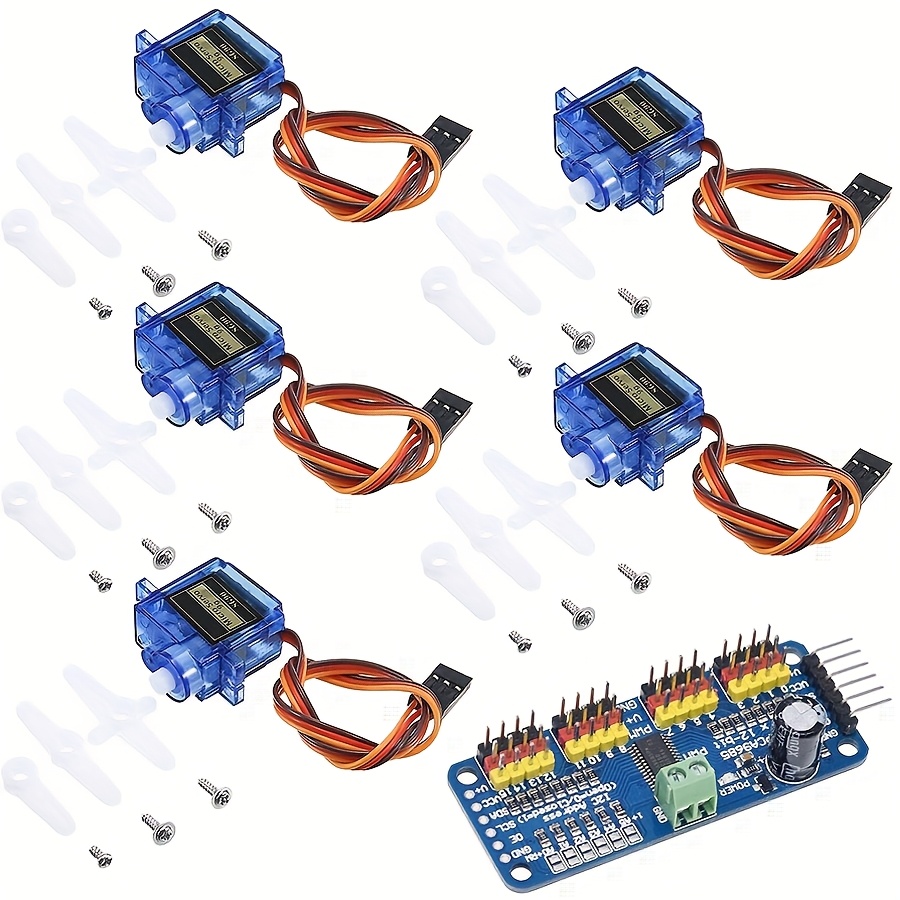 5 motores servo SG90 9G + módu - Robot Arm Motor avaliação e preço