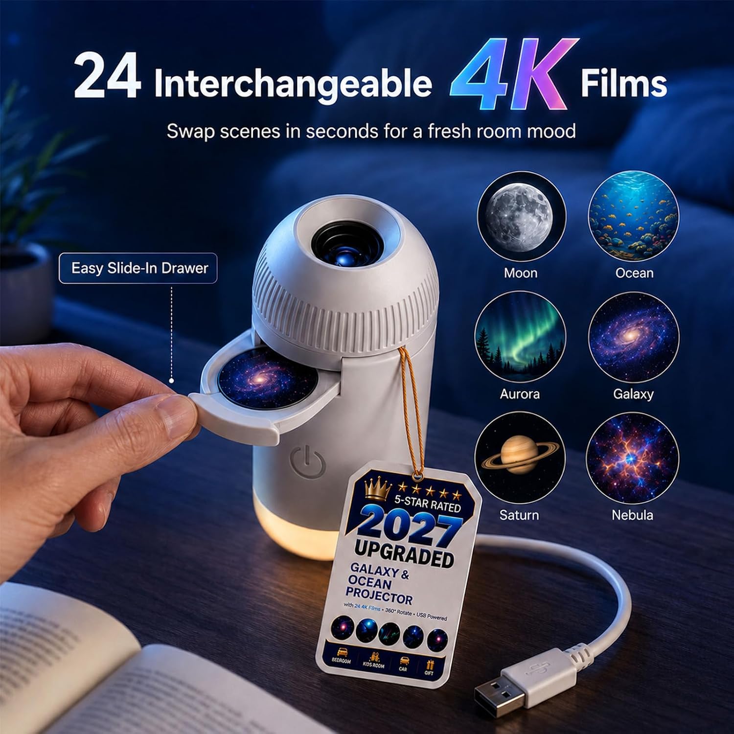 Projetor USB TINSOL Céu Estrel - Planetarium Projector Home avaliação e preço